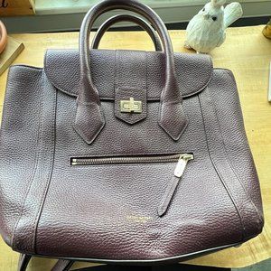 Plum Leather Henri Bendel Tote/Backpack